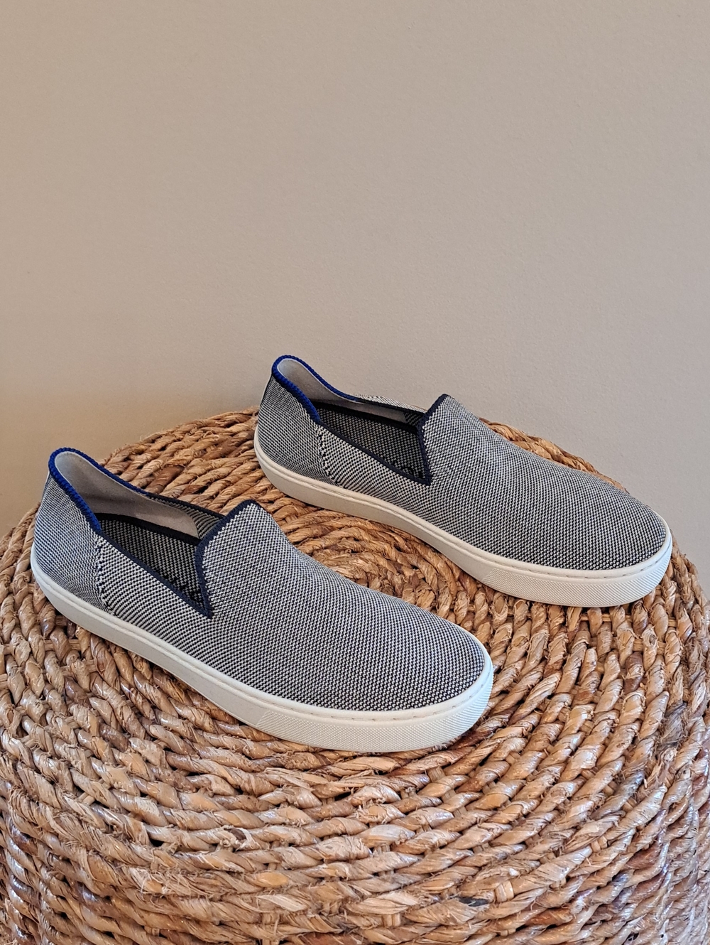 Rothy's Womens Original Anchor Navy Knit Casual/Athleisure Sneaker Loafers 7